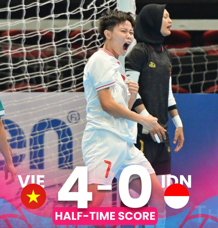 Việt Nam thắng đậm Indonesia ở cấp tuyển futsal nữ - Ảnh 1.