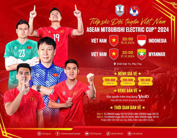 Vé xem đội tuyển Việt Nam đấu ASEAN Cup 2024 cao nhất 300.000 đồng - Ảnh 1.